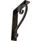 Ekena Millwork Edwards Wrought Iron Bracket, (Triple center brace), Antiqued Warm Silver 2"W x 7 1/2"D x 10"H BKTM02X07X10TEDAWS - alternate 1
